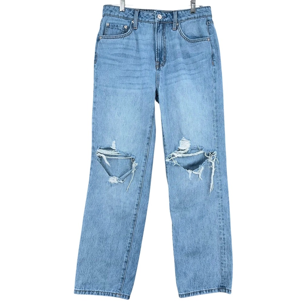 Ceros Jeans Women's Size 27 Ripped‎ Distressed Light Wash Denim